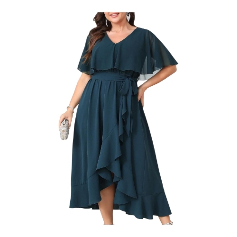 CICIDUDU. Elegant Teal Evening Dress. Size 3X. NWOT.